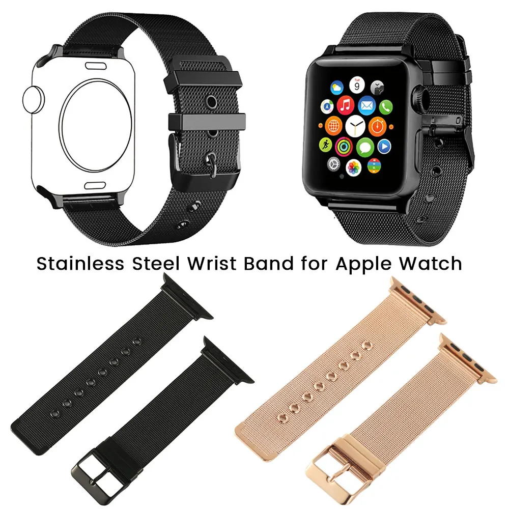 Миланская петля браслет из нержавеющей стали для Apple Watch серии 4 44 мм ремешок Iwatch