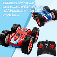 Rc Гоночная машина 2.4 г 4WD высокая скорость дистанционного управления автомобиля 360 градусов ролл с свет гоночный Внедорожник Багги автомобиля RC Игрушка для малыша лучший GIF