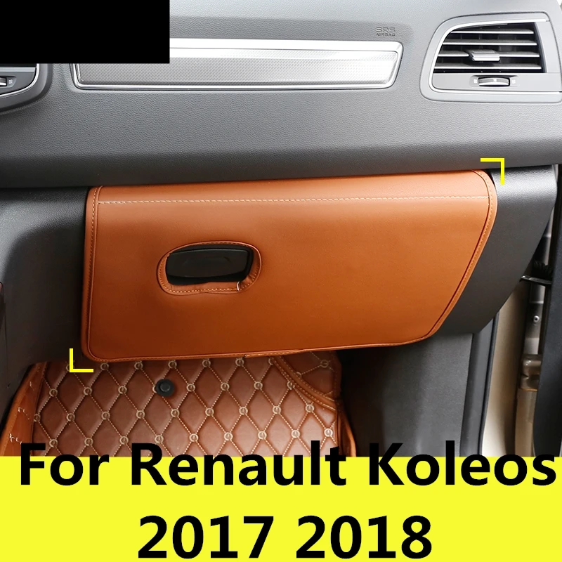 Car-styling Stickers Car Co-pilot Storage Box Anti-kick Protection Pad Mat Auto Accessories For Renault Koleos 2017 2018 | Автомобили и