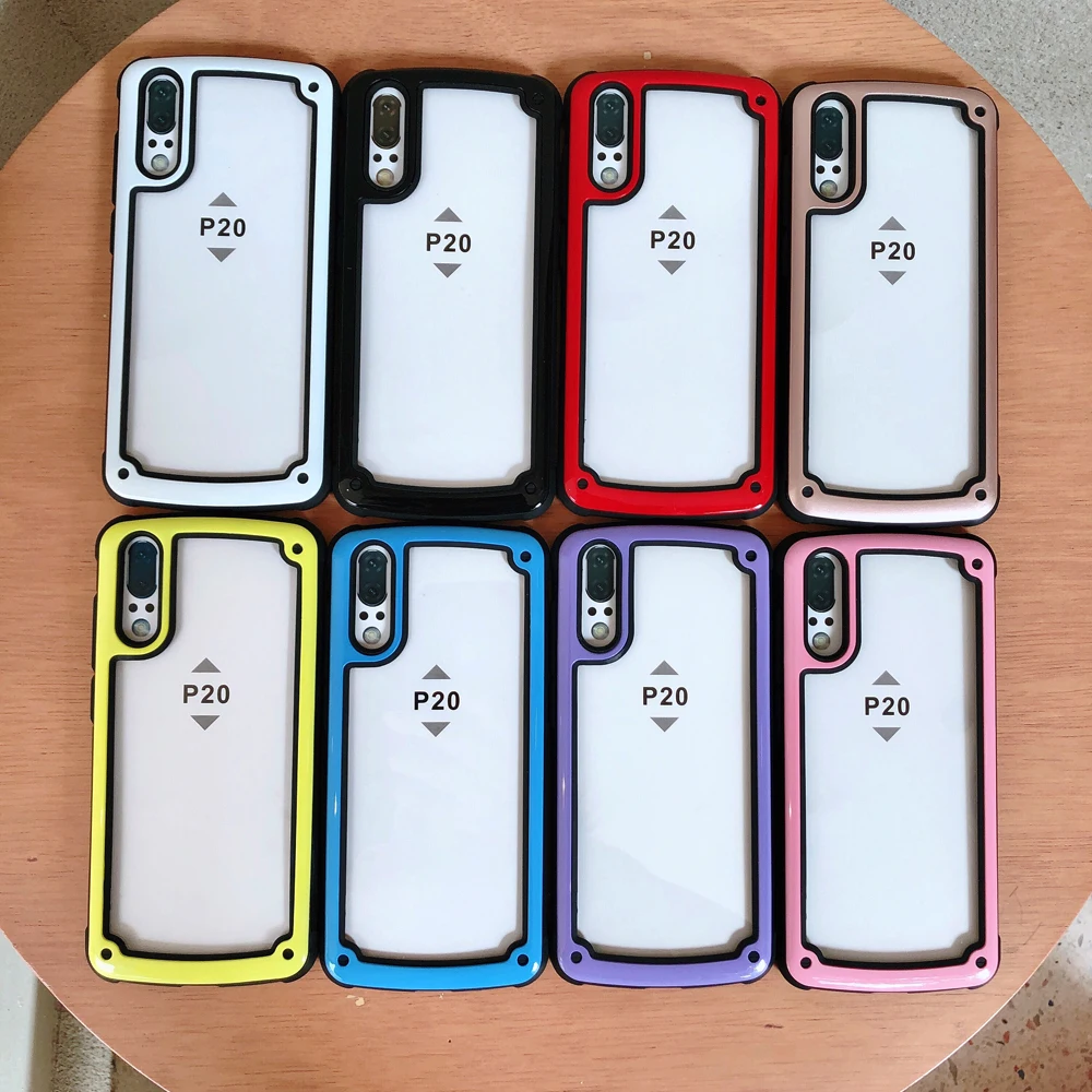

Silicone Rugged Transparent Shockproof Cover Clear PC Back Phone Case For Huawei Nova 4 Nova 3i