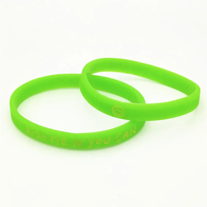 Силиконовый браслет с надписью KISS ME IF YOU CAN Couple модель SH309 1 шт.|Браслеты