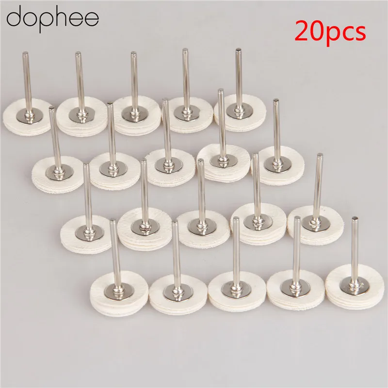 dophee 25MM Dremel Accessories Leather Polishing Buffing Wheel Brushes Grinding Pad for Rotary Tools 20PCS | Инструменты
