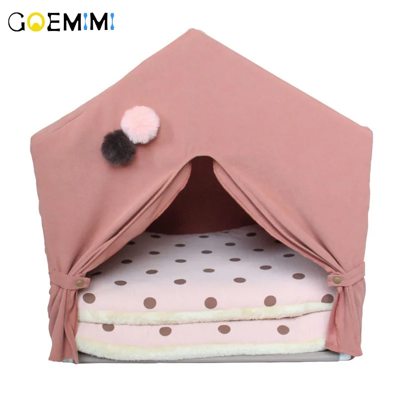 

Foldable Dog House Pet Bed Tent Cat Kennel Indoor Portable Winter Warm Puppy Bed Top Quality Cat Sleeping Bed camas para perro