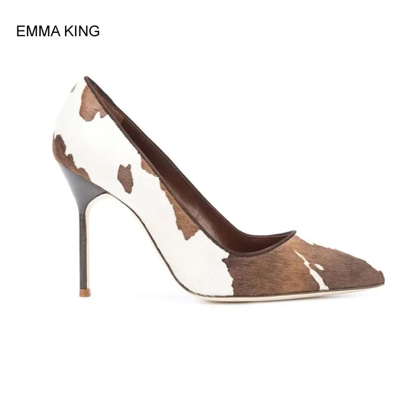 

EMMA KING NEW PU Women Pumps Thin High Heels Autumn Shoes Pointed Toe Shallow Slip On Fashion Mujer Party Zapatos de mujer