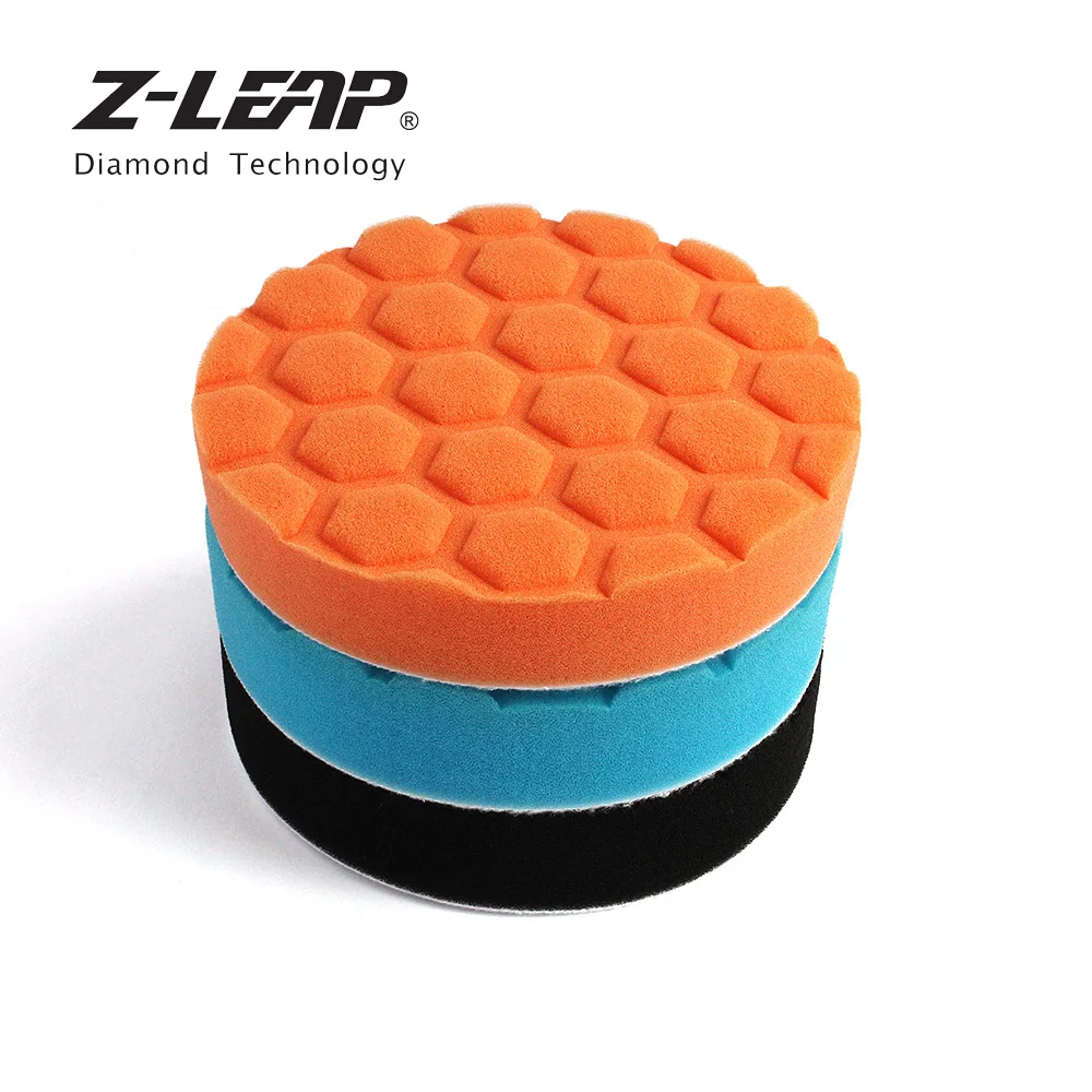 Z-LEAP 3 шт 3/4/5 дюймов полировка губка для полировки дисков гексагональной дизайн пены абразивные материалы для автомобиля полировщик шлифовальные полировка воском