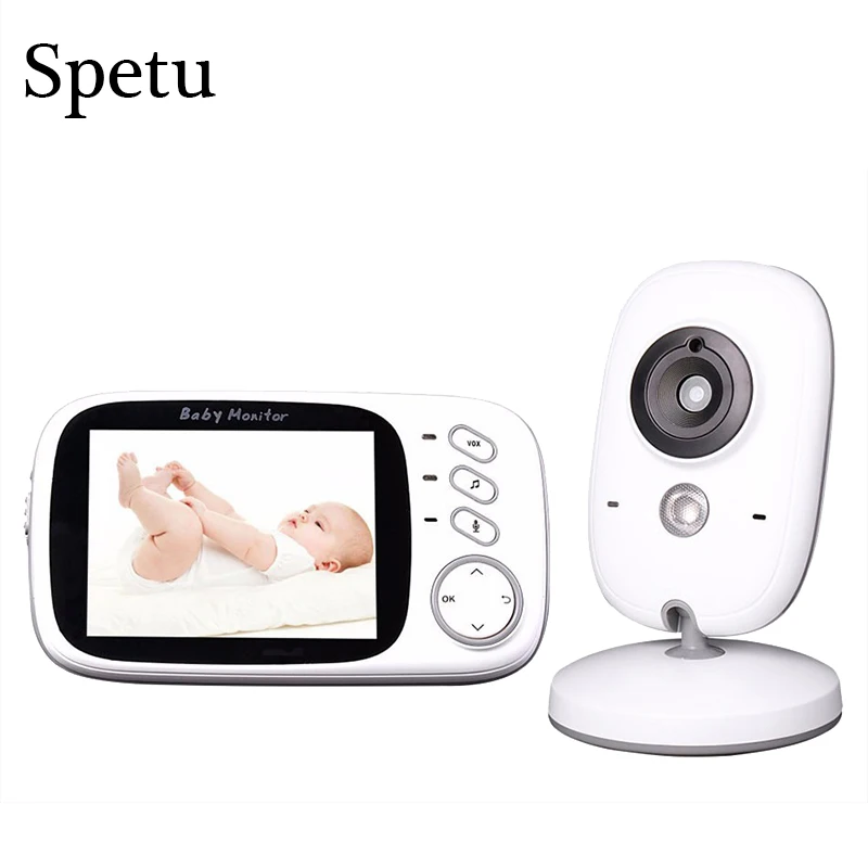 

Spetu 2.4GHz 3.2inch LCD Display Audio Video Monitor Wireless Baby Video Monitor with Night Vision Temperature Monitoring