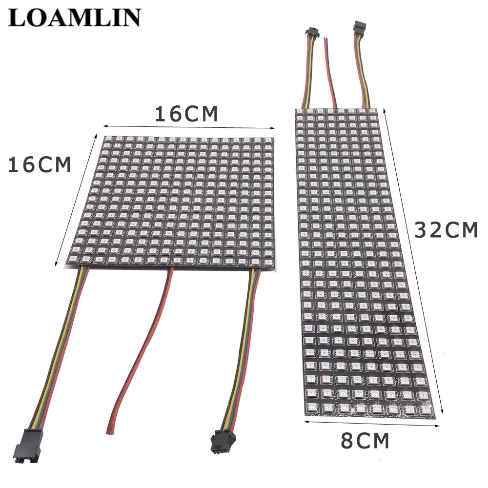 APA102 RGB полноцветная волоконная плата IP30 светодиодная матричная панель 256 пикселей DC5V вход APA102 светодиодный дисплей 16X16 8X32