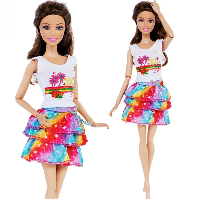 Roupa Da Boneca Artesanal 3 BJDBUS Pçs/set 1 Casaco Blusa 1 1 Saia Vestido  Desgaste Diário Outfit para Barbie Doll Crianças Casa De Bonecas Brinquedos  Do Bebê - AliExpress