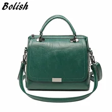 Bolish Casual Women Soft Pu Leather Handbag Female Shoulder Bag Messenger Bag Larger Size Winter Women Bag