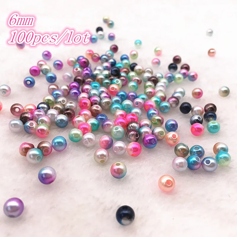 

Hot 4 6 8 10mm ABS Imitation Pearls Round Beads DIY Bracelet Earrings Charms Necklace Beads For Handicrafts Jewelry Making