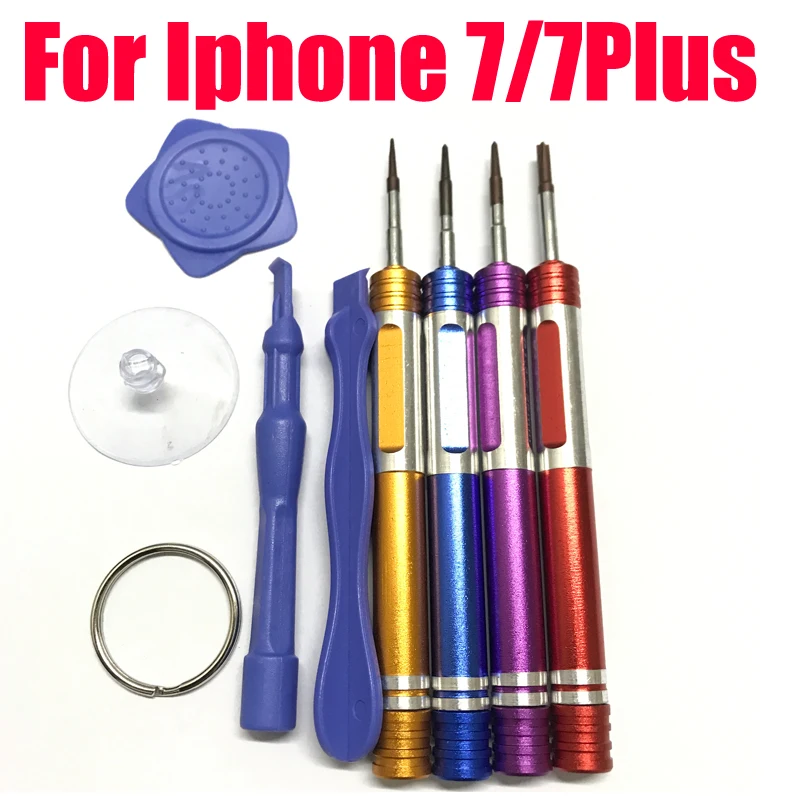 Free shipping 8 in 1 Repair Tools for iPhone 7 iphone 6s 6 plus ipone 5 Teardown Opening Tools Kit Metal Screwdriver Set