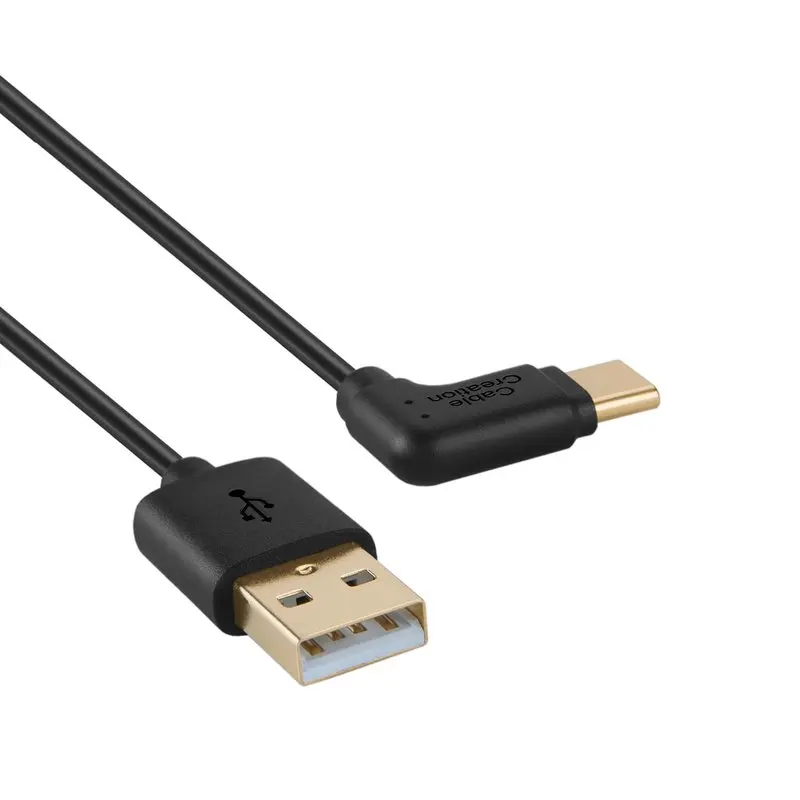 USB C إلى USB كابل 6ft 90 درجة نوع C إلى USB 2.0 الحبل ، متوافق جوجل بكسل XL 2 ، LG G6 V20 غالاكسي S9/S9 + 1.8 M الأسود