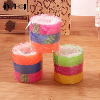

6 pcs/lot Colorful transparent tape diy decor repair scrapbooking planner masking tape adhesive tape kawaii stationery