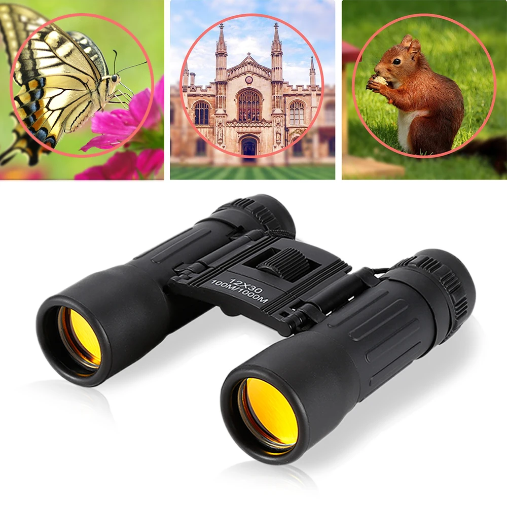 12x30 التكبير تلسكوب HD البسيطة المحمولة منظار ثنائي مقاوم للماء مع انخفاض ضوء ل في الهواء الطلق مراقبة الطيور السفر الصيد المشي