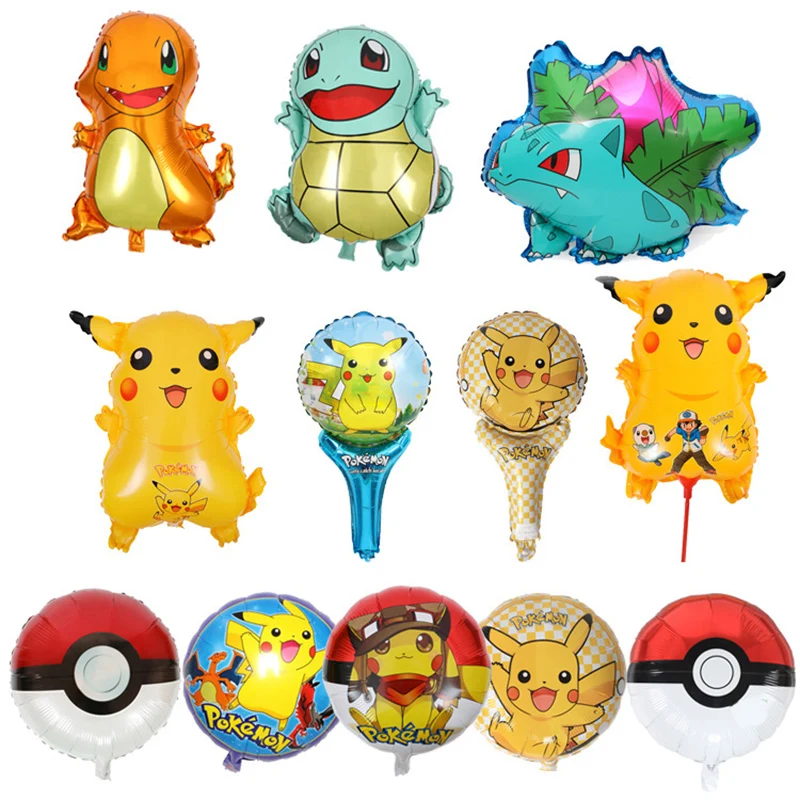 

5Pcs Globos Pokemon Pikachu Foil Balloons Inflatable Balloon Kids Birthday Party Decorations Baby Shower Supplies Gift For Kids
