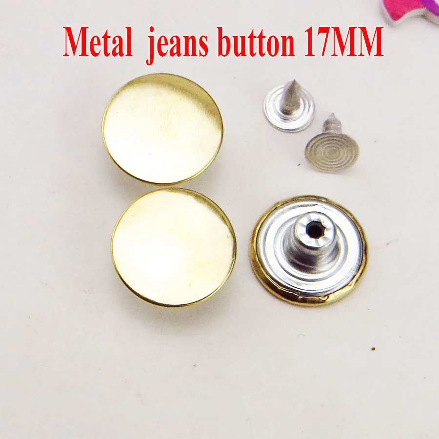50 шт. 17 мм буквы бронзового тона металлические джинсы кнопка Швейные аксессуары для одежды JMB-067