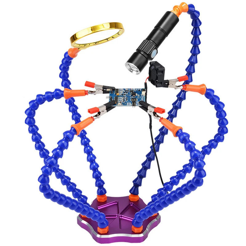 

High Quality Tool Set Alloy Base 6-Claw Multifunctional Metal Welding Soldering Station Aux Arms PCB Holder Tool