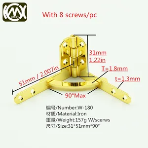 10 шт. 31 мм * 51 мм 90 градусов шкатулка для ювелирных изделий петли деревянная коробка фурнитура Аксессуары шарнир профессиональный производитель производство KMX-W-180
