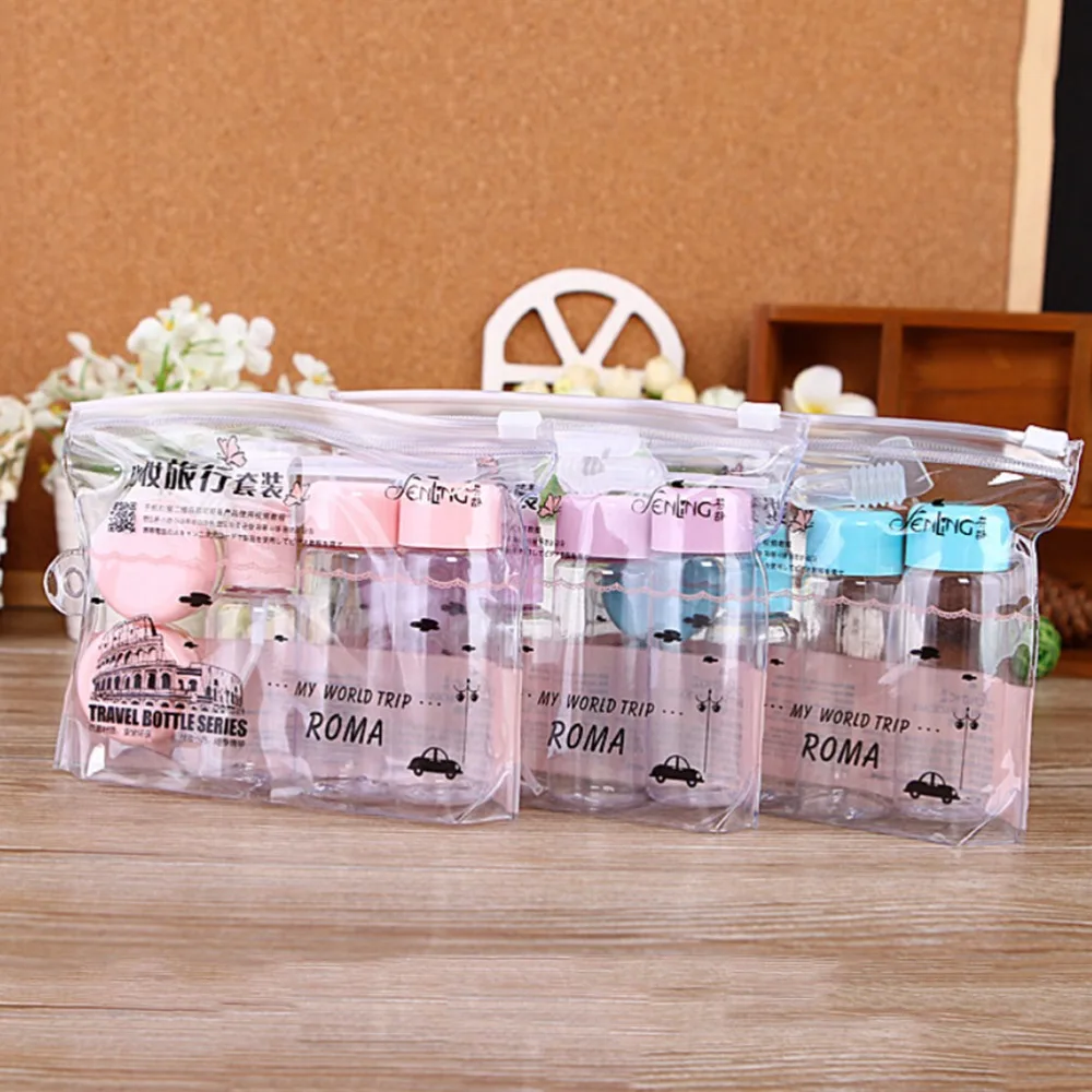 

7Pcs/Set Transparent Travel Mini Makeup Cosmetic Face Cream Pot Bottles Plastic Empty Eyeshadow Make Up Container Bottle