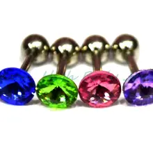 Новое поступление серьги-гвоздики серьга для пирсинга Искра Кристалл горячая Распродажа модный шар с ушками ювелирные изделия Смешанные цвета Высокое качество
