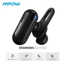 Mpow EM11 Мини Bluetooth наушники с простым регулятором громкости портативные беспроводные наушники-вкладыши с микрофоном и чехол для переноски