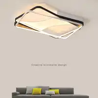 Modern Luster Led Ceiling Lights with Remote Control Ceiling Lamp for Living Room Flush Mount Interior Lighting Bedroom Kitchen