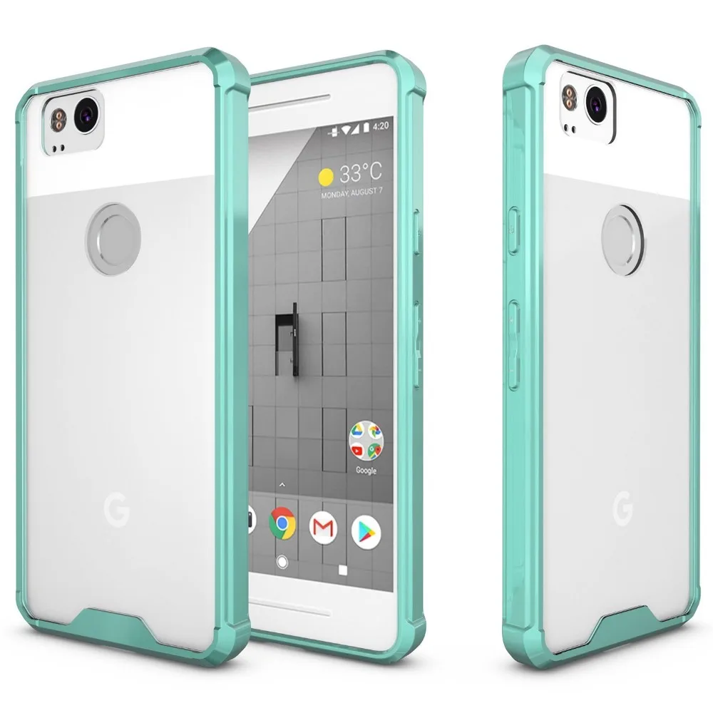 

Hard Acrylic Clear Phone Case for Google Pixel 2 3 XL Transparent Shockproof Bumper Scratch Resistant Cover Fundas