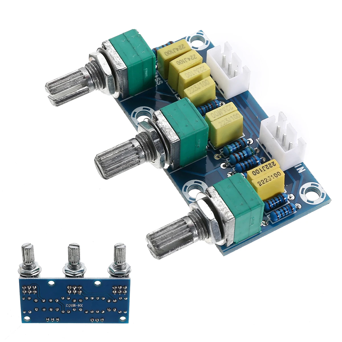 XH-M802 HiFi Amplifier Passive Tone Board Treble Bass Volume Control Preamplifier Board 2 Channels Amplifier Panel Sound Palette
