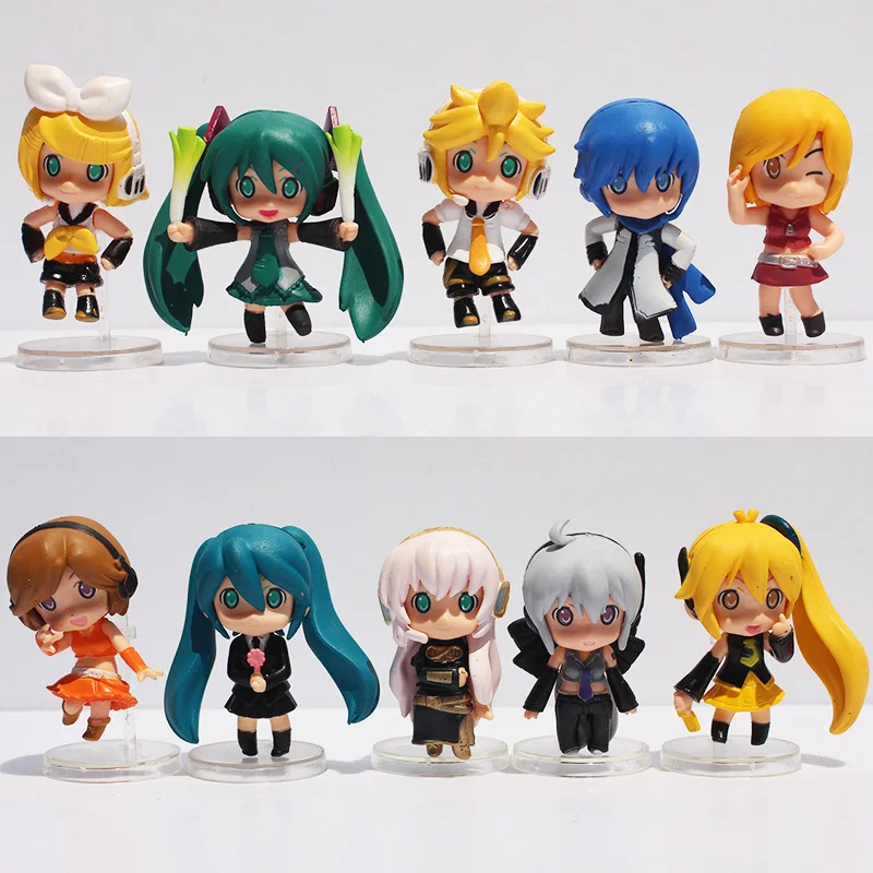 10 шт./компл. 6 см Nendoroid Petit Vocaloid фигура good улыбка Хацунэ Мику