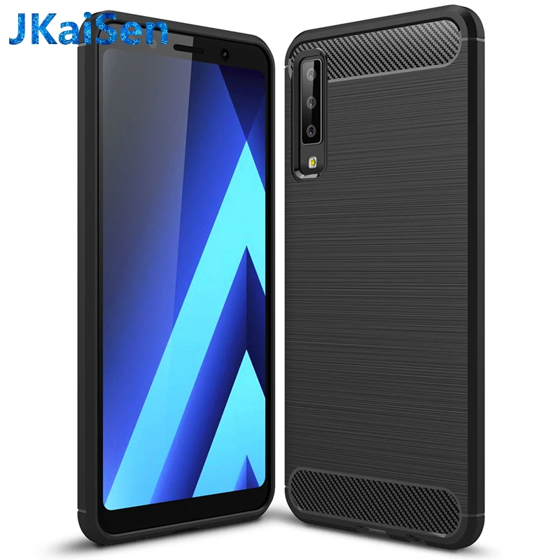 

Shockproof Phone Case For Samsung Galaxy A7 2018 S6 S7 Edge S8 S9 Plus Note 8 9 A5 6 8 9 2017 Carbon Fiber TPU Phone Cases Cover