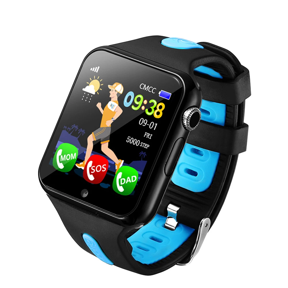 

Kids GPS Smart Watch SOS Call Positioning Tracker V5K sport pedometer Support SIM /TF Camera watch phone for IOS and Android