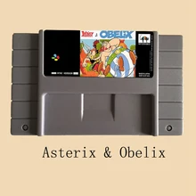 Астерикс Обеликс 16 бит большой серый карточная игра для США NTSC игры