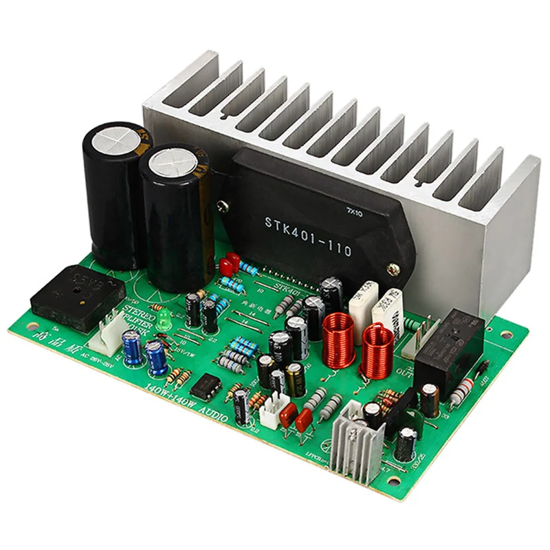 AABB-Stk401 Audio Amplifier Board Hifi 2.0 Channel 140W2 Power Ac24-28V Home Beyond 7294/3888 T0342 |