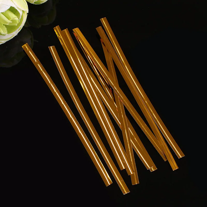 

Manufacturer direct sales jewelry packaging accessories necklace ring fixed wire gold silver metal core tie 6cm 800pcs