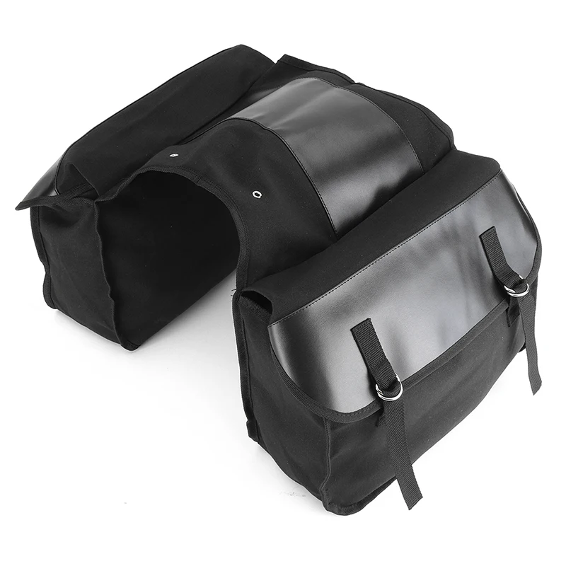 

Black Canvas Motorcycle Waterproof Bag For Royal Enfield Bullet Taotao Thunder