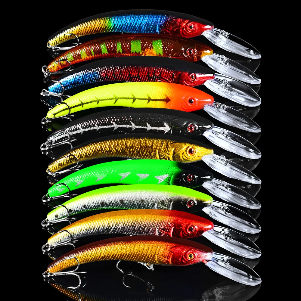 10pc/Lot 2019 Sunlure Top Sale Minnow Painting Fishing lure 6.1&quot-15.5cm Bait 16.5g-0.58oz Tackle With BKB Hook | Спорт и