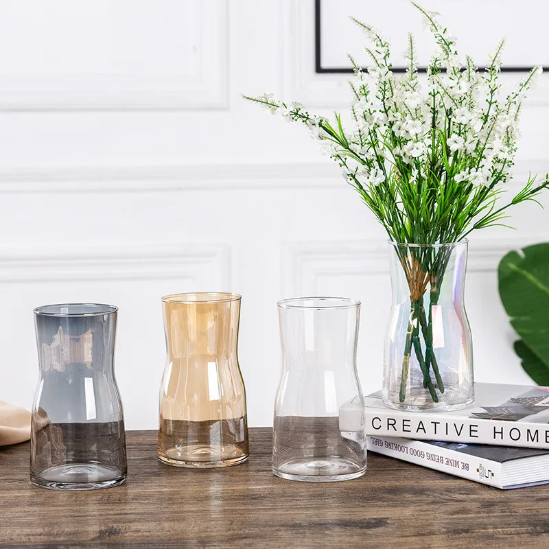 Mini Cute Modern Glass Vases Creative Tabletop Vases 4 Colors European ...
