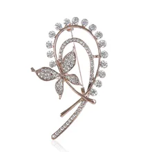 Корейская версия Xiaohua сплав брошь с растительным орнаментом бабочка модная новая одежда полный дрель Простой корсет