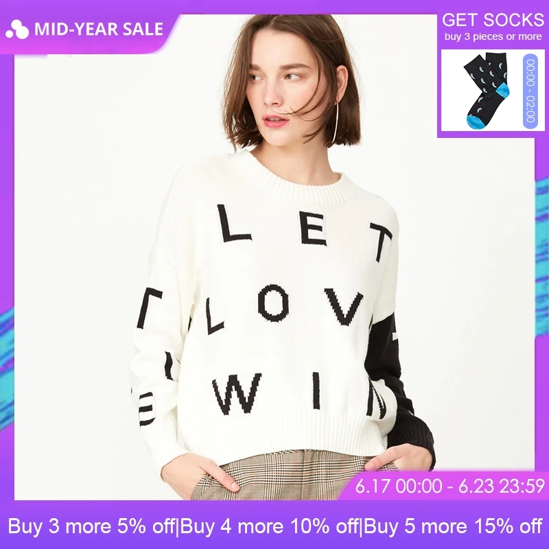 ONLY19 Spring New Letter Coloured Knitwear Woman | 118113517