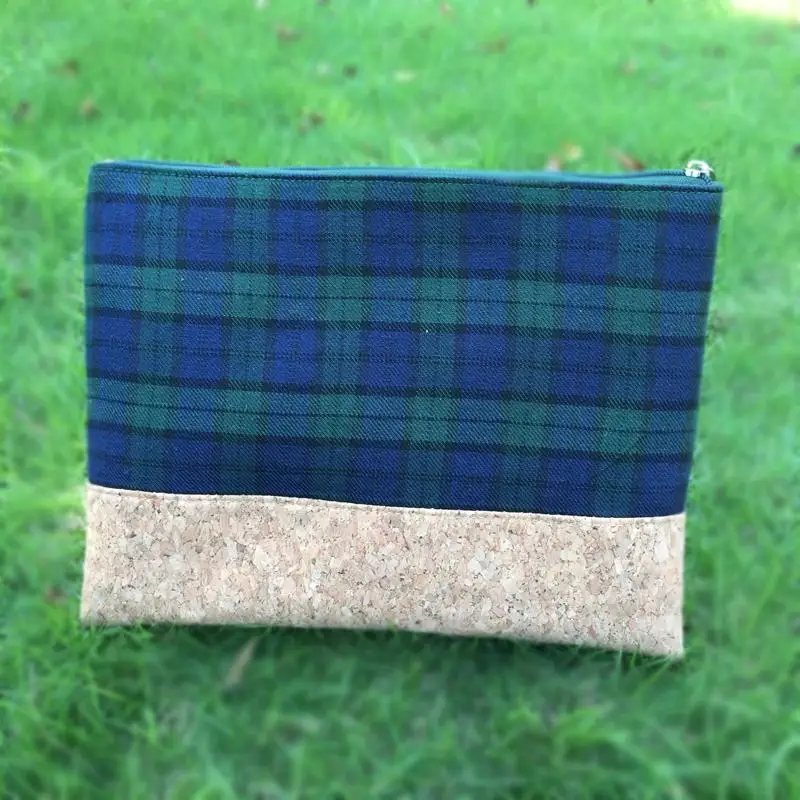 Und In Kupplung 6 Neue Ankunft Domil1010392 Joint Reißverschluss Farben Kork Großhandel Plaid Combo Mit Leinwand Tasche axngY7Hq