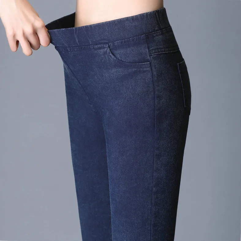 

FSDKFAA 2018 Spring Plus Size Casual Pencil Pants Women Skinny Solid Color Long Pants Large Size Trousers Women Leggings 5XL 6XL