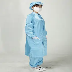 Антистатический одежда и чистых одежда рабочая одежда ОУР пальто одежда Цвет синий (включают брюки)