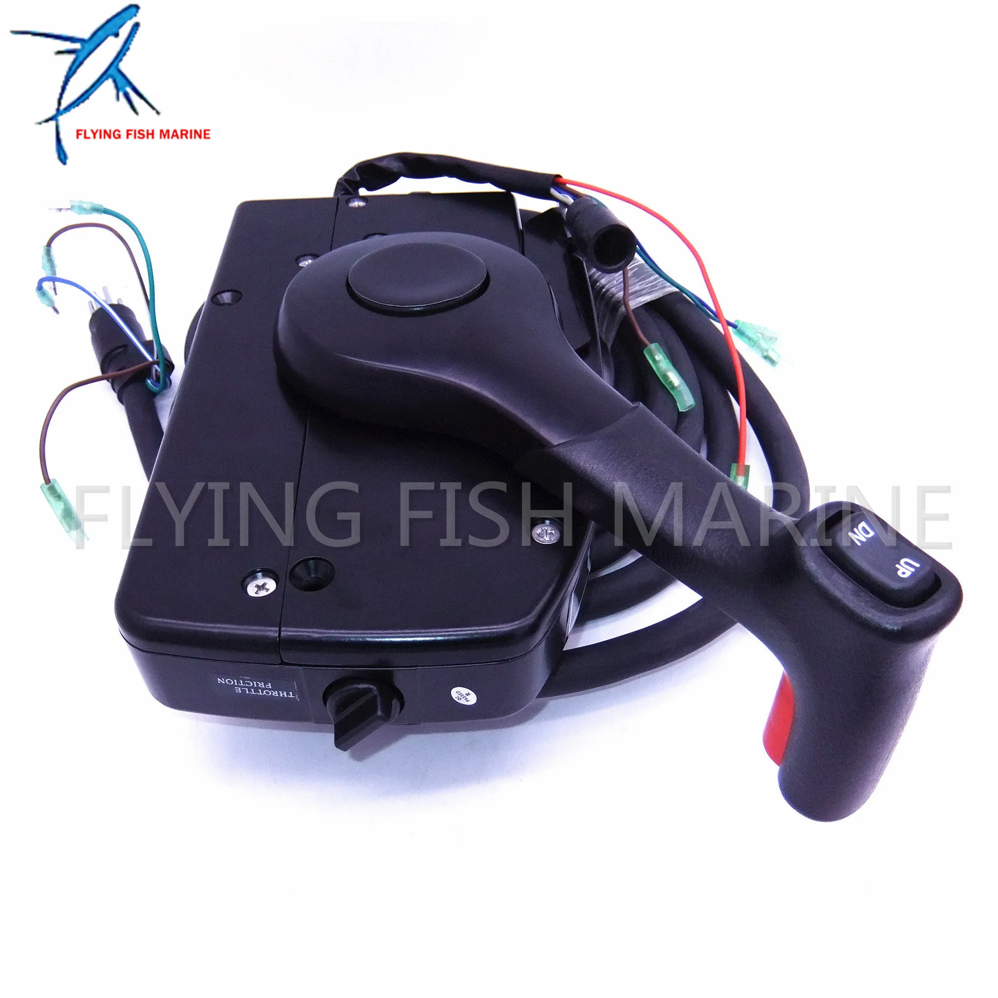 Boat Motor Side Mount Remote Control Box With 8 Pin Cable 15ft For Mercury Black