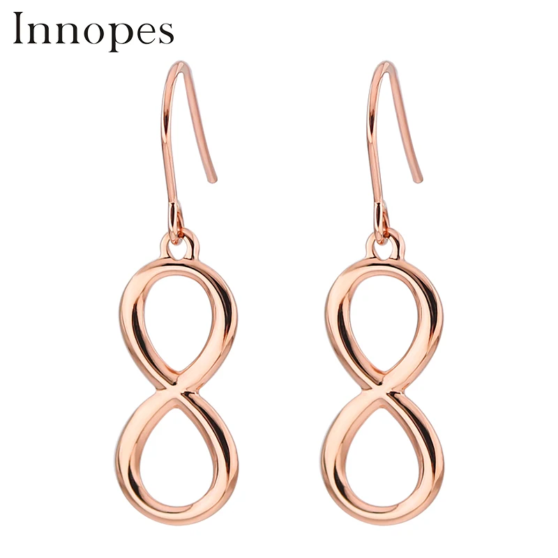 

Innopes Fashion Double Loop Drop Earrings For Women Long Wave Dangle Earrings High Quality Statement Wedding Jewelry Wholesale