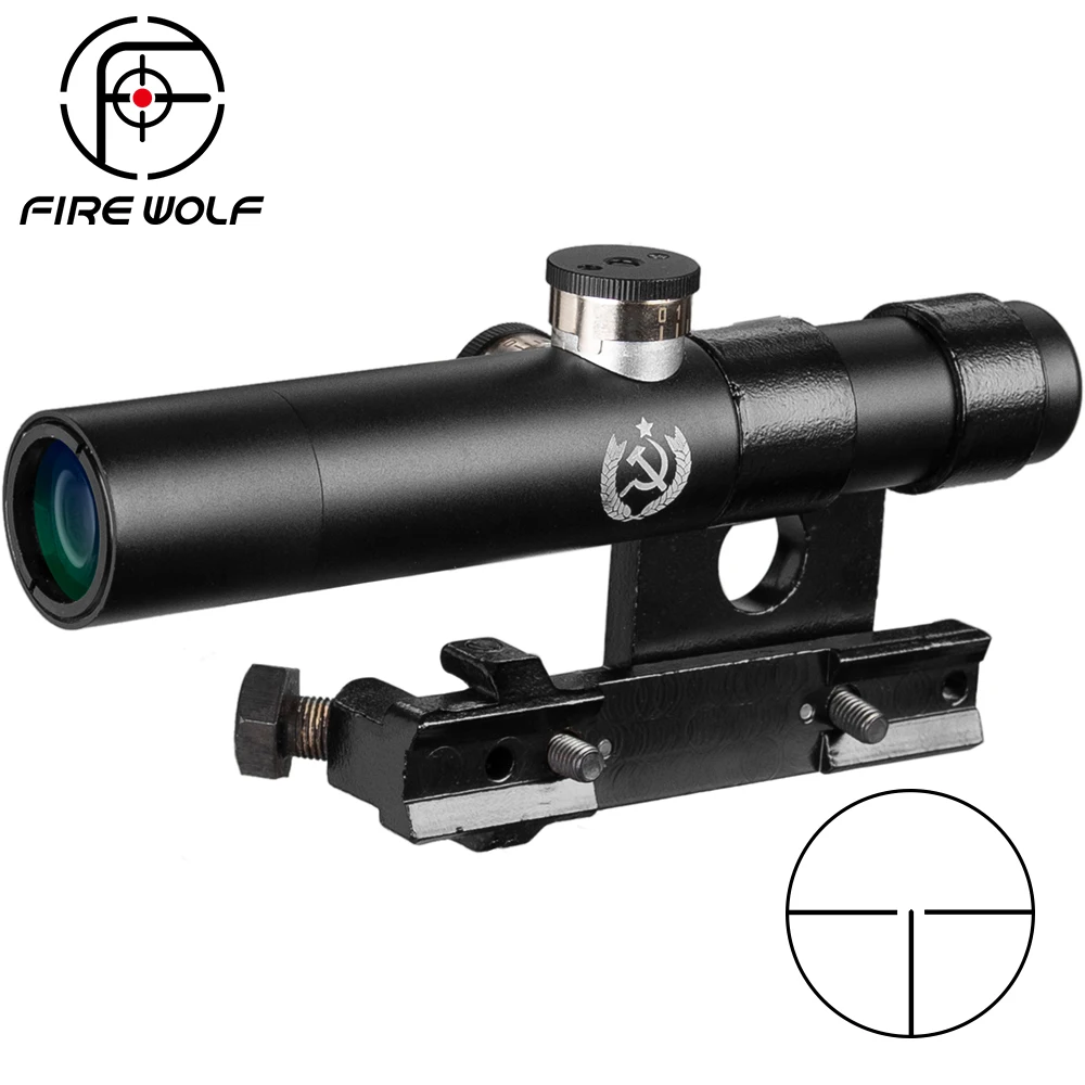 Multi-revestido à Prova de Choque para Mosin 3.5x à Prova de Choque Multlcoated Lentes Multi-revestido Escopo 3.5x Nagant Rifle Scope Riser Svt-40