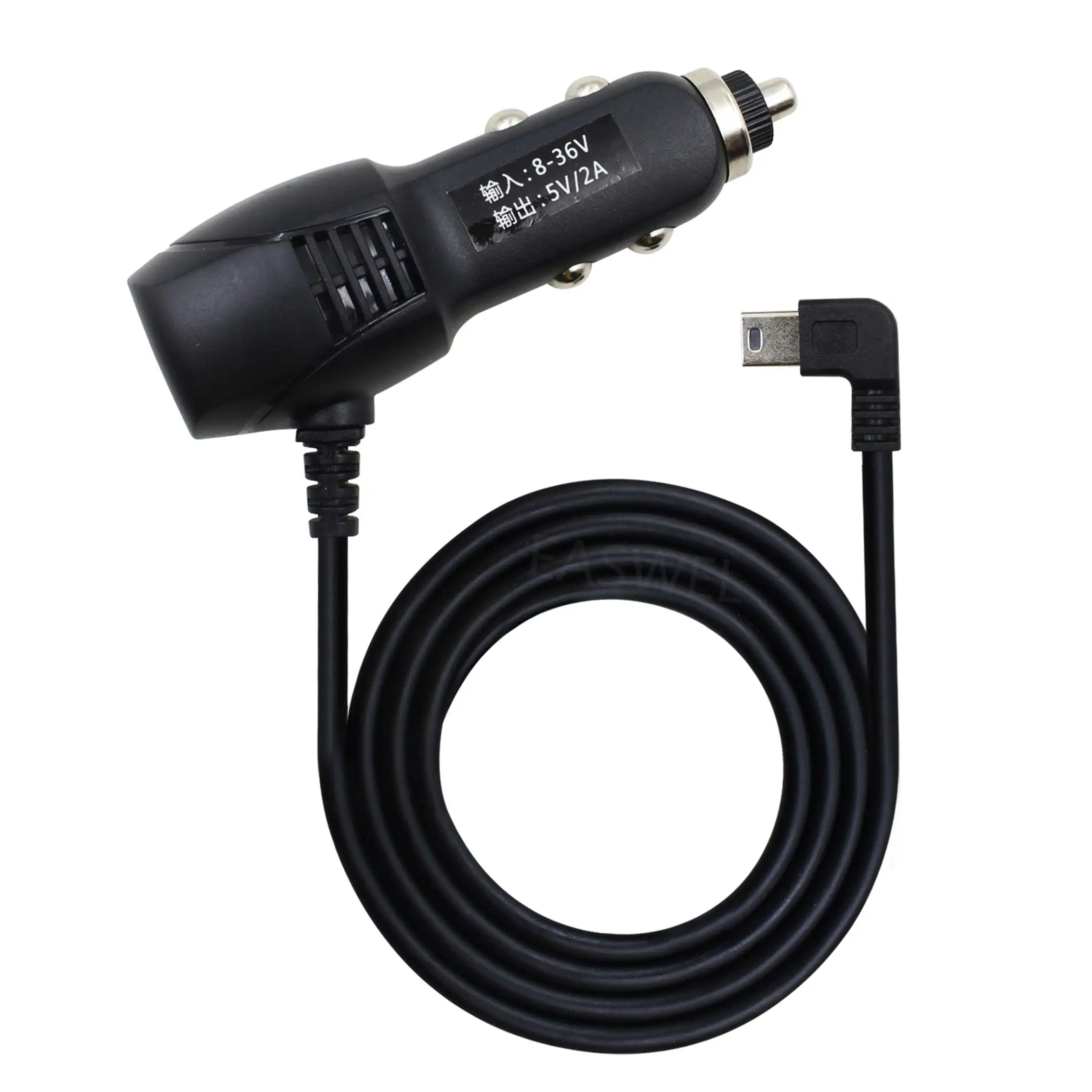 50 шт. мини USB порт 5 в 2A автомобильное зарядное устройство адаптер для автомобиль dvr зарядка 3,5 м кабель