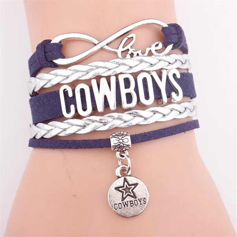 Infinity Dallas Cowboys Bracelet Football Team Charm Bangles Sport Gift For Women Men Jewelry Drop Shipping In Chain Link Bracelets Infinity Dallas Cowboys Bracelet Football Team Charm Bangles Sport Gift For Women Men Jewelry Drop Shipping In Chain Link Bracelets