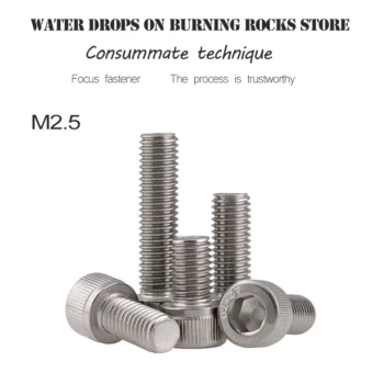 

M2.5 screws Cylindrical head screw Hex socket Furniture knurled cup head screw 304 stainless steel Bolts Free shipping