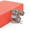 CINDY XIANG new arrival 2 colors choose rhinestone rabbit brooches for women kids pins cute carton style bonny brooch good gift ► Photo 3/6