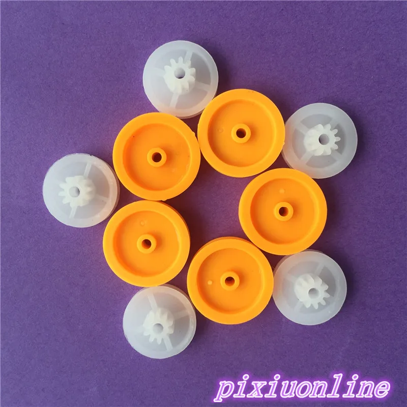 1set DIY Plastic Belt Wheels Gears Sets Drive Belt Pulley Model Fitting DIY Toy Bike Cars Robot Plane PartsK016Y